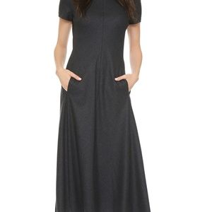 Theory Kalriem Flannel Wool Blend Dress Sz.2 Grey